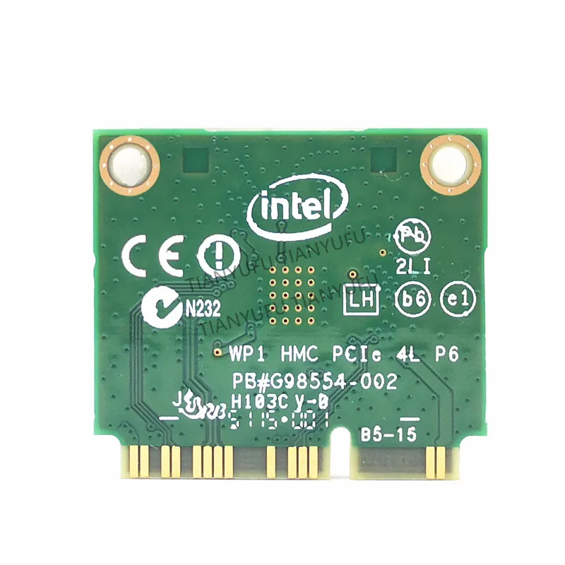 Mini PCI e Wi Fi Беспроводной bluetooth карта для ноутбука Dual Band 2 4 ГГц 5 Intel 3160 3160HMW 802.11ac AC +