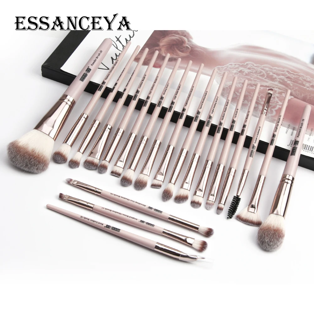 ESSANCEYA Новые кисти для макияжа Набор 18/20 шт. Pro глаз Кисть для растушевки теней для век Румяна Блеск для нанесения основы под макияж, теней и другого макияжа для Красота Наборы