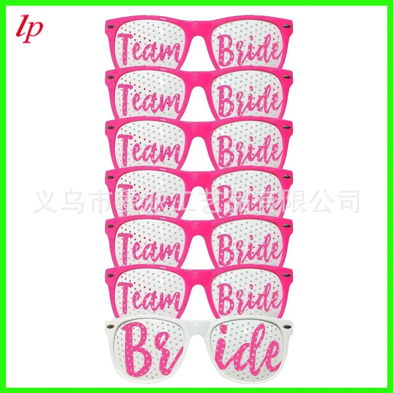 Очки для мальчишника вечеринки невесты розовые очки команды свадьбы подружки