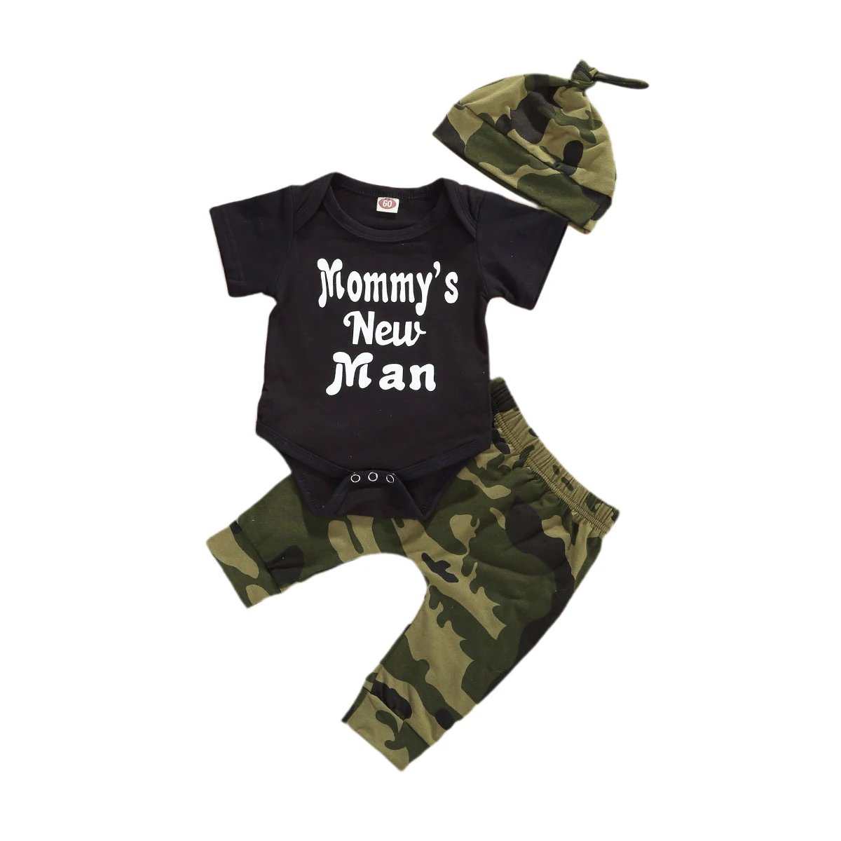 

Костюм для мальчиков и девочек от папы, комбинезон с надписью для мамы, футболка, камуфляжные брюки с шапкой, одежда для детей от 0 до 24 месяцев, детская одежда