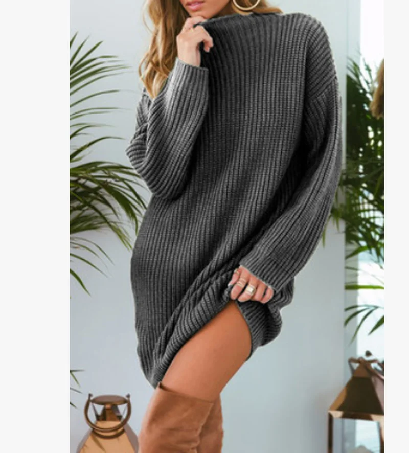 ZOGAA Autumn Winter Women Sweater Loose Casual Long Female Warm Clothes Solid Pullovers Jumpers Outwear | Женская одежда