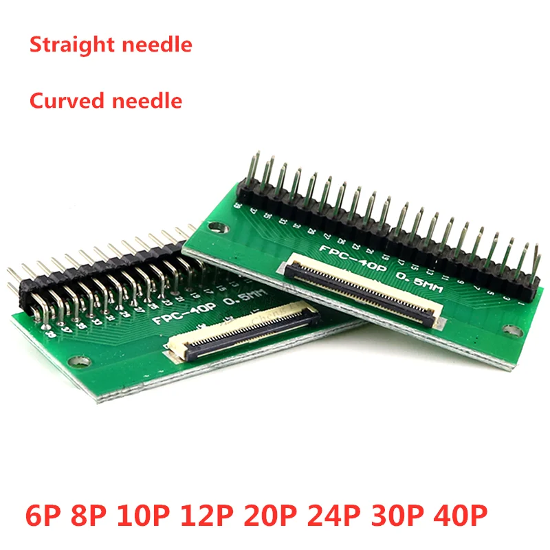 Плата адаптера FPC/FFC коннектор с шагом 0 5 мм на изогнутое гнездо иглой для двойной