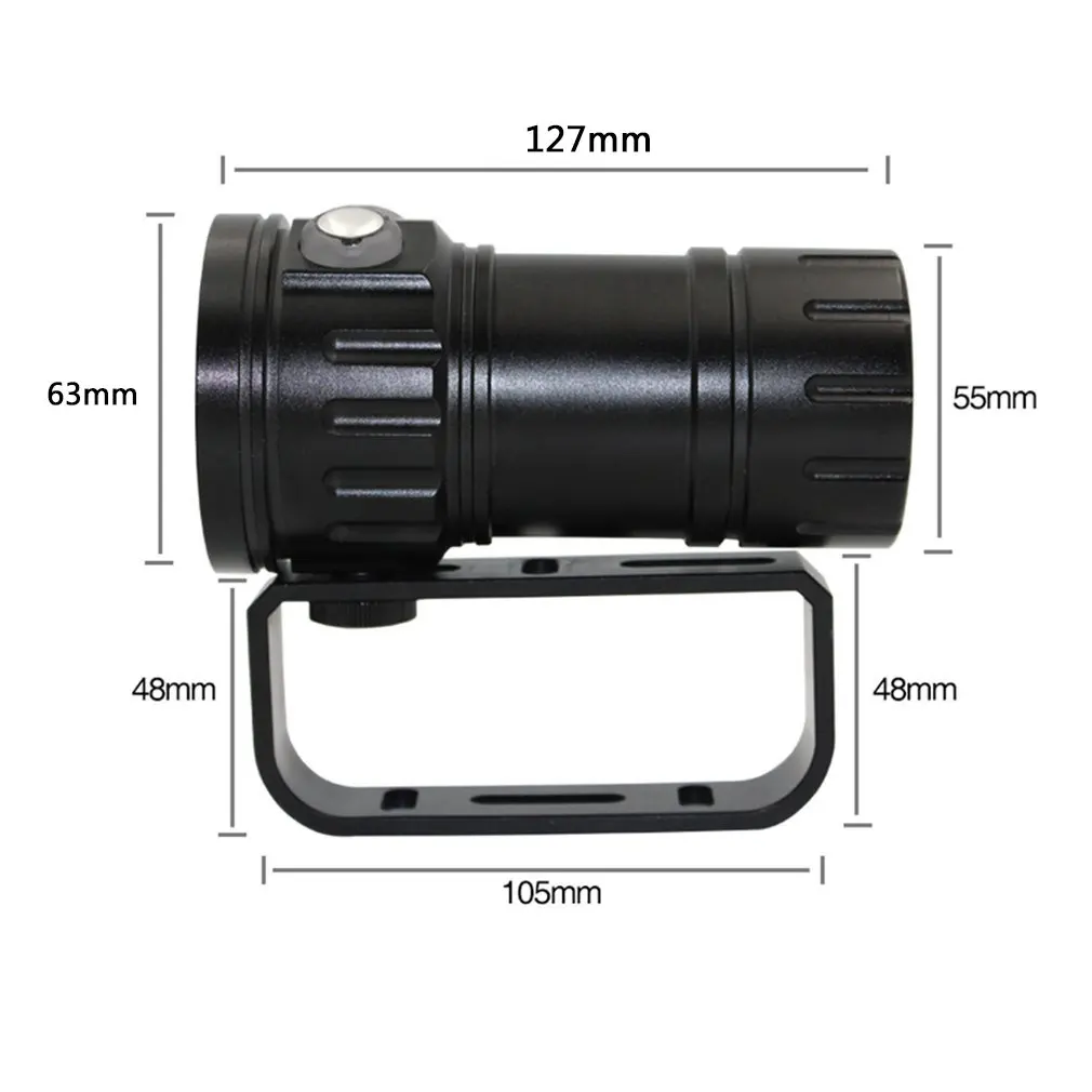 

100W High-power Super Bright Underwater Flashlight Waterproof LED Fill Light Diving Flashlight Scuba Torch Photography Lamp