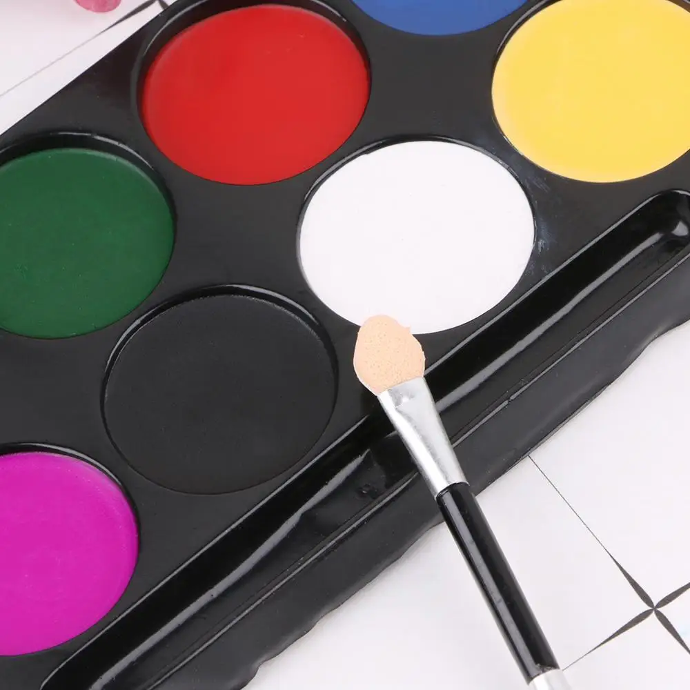 Палитра для рисования лица 8 цветов макияж Хэллоуина Нетоксичная масляная краска