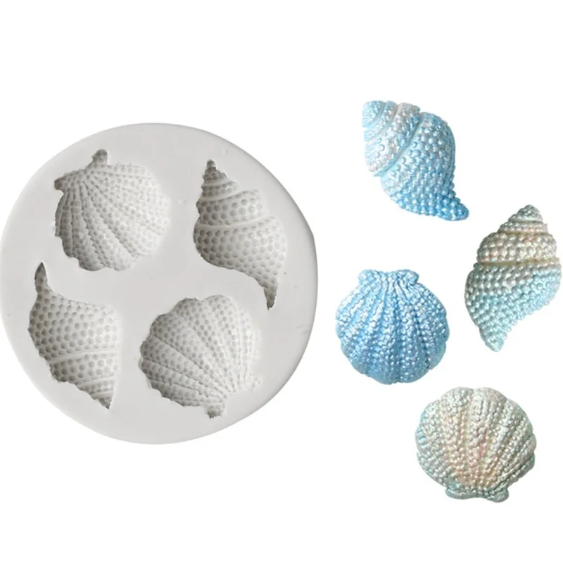 

Shell Conch Fondant Cake Silicone Mold Ocean Series DIY Chocolate Candy Baking Tools