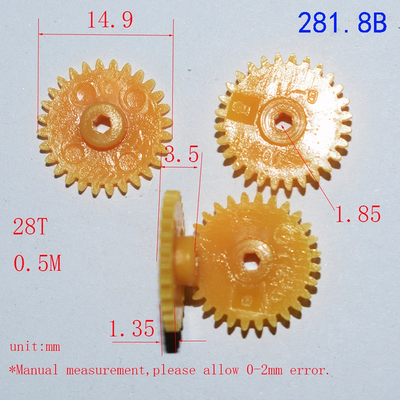 

30pcs 28T hexagon hole plastic gear 0.5M rc car robot ship four six axis aircraft diy toys parts model accessories baby toy for