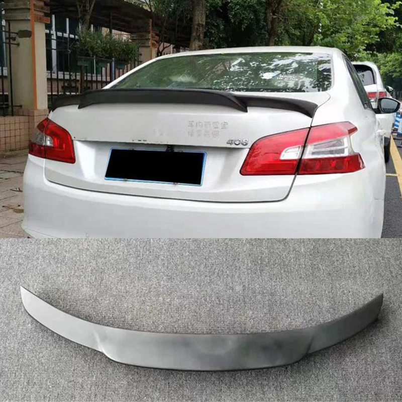 

For Peugeot 408 Real Carbon Fiber Spoiler ASP Style Rear Lip Rear Wing 2014-2019 Car Trunk Tail Spoiler 408 FRP Material M Wing