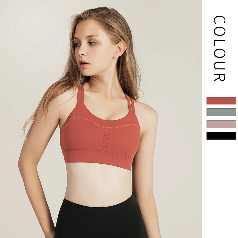 Новые осенние женские спортивные бюстгальтеры для йоги противоударные