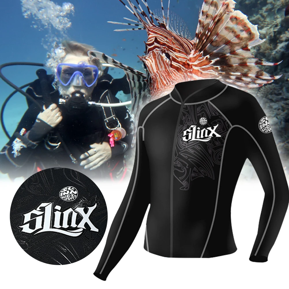 

New Unisex Diving Suit SLINX Surf Swimming Jacket Sun Protection Long Sleeve Wetsuit Outdoor Sports Warm 2mm Split Diving Suit