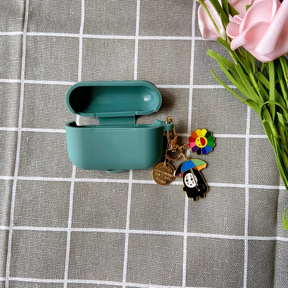 

Cute Silicone Cover for Apple Airpods Pro Case Accessories Bluetooth Earphone Portable Shockproof Bag Decor Cherry Flower Decor