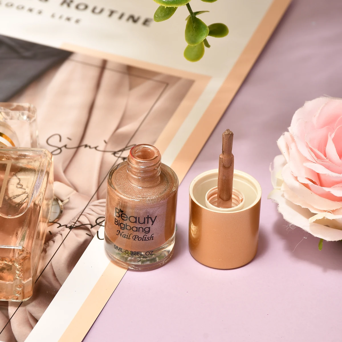 BEAUTYBIGBANG 9 мл эффект зеркальных ногтей штамповка художественный лак металлический Лак Изысканный Металл лаки для ногтей лак для ногтей
