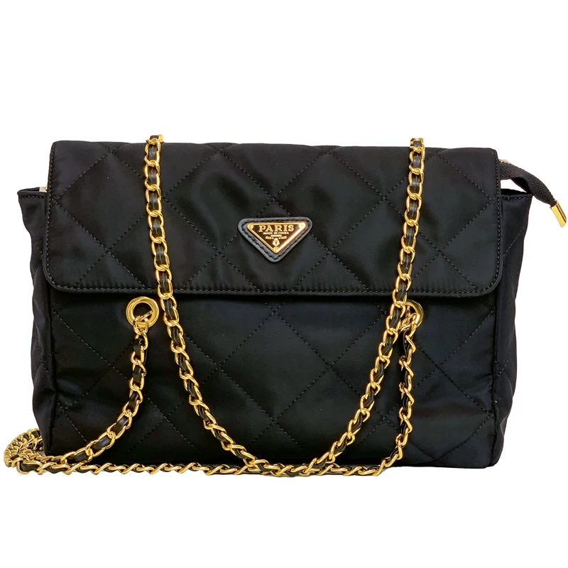 

High-capacity 2021 NEW Fashion Women Diamond Pattern Black Handbags Nylon Bag Lady Flap Bags Bolso Cintura Mujer
