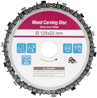 5 inch woodworking grinder chain disc 14 teeth 78 inch arbor wood carving disc for 125mm angle grinder chain saw blade