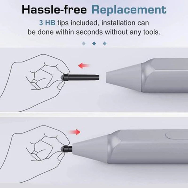

Сменный стержень для ручки, чувствительный тонкий резиновый наконечник для microsoft Surface Pro4/5/6/7 для Surface Book для Surface Studio-для Surface