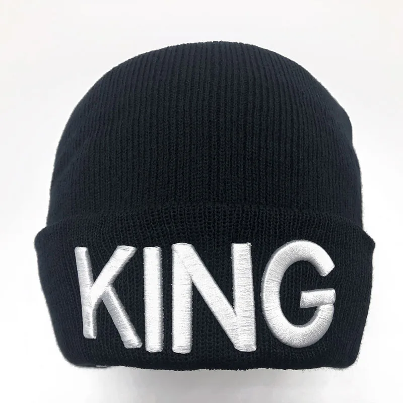 7-knit-White-King 1 шт. KING QUEEN бейсболки с вышивкой Lover для мужчин женщин бейсболка чёрная хип хоп кепки Snapback шапки, вводная Мужская кепка - Цвет: 7-knit-White-King