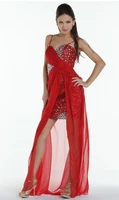 free shipping formal evening 2014 sequin dinner dress ball new style formal gowns crystal beading sexy black red prom dresses
