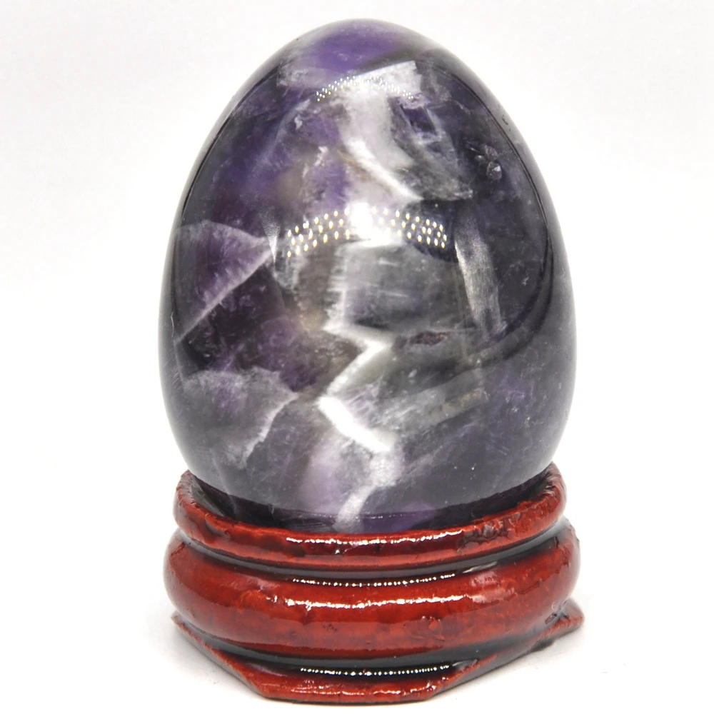 Камень аметистовый в форме яйца 30 х40 мм | Дом и сад