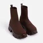 Теплые ботинки до щиколотки, на платформе и высоком каблуке, зимние, 2021