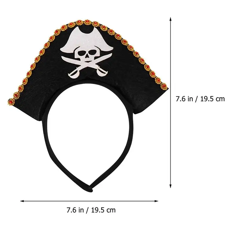 Детский Пиратский головной убор патчи для глаз Augenklappe Алмазный Скелет пиратская