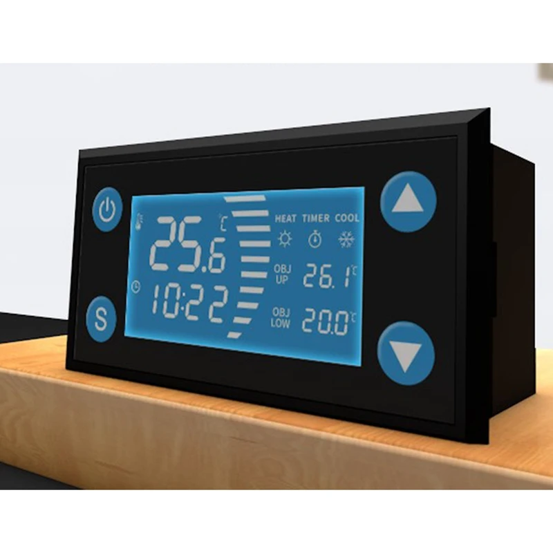 

W1213 AC 110 -220V Smart Temperature Controller LCD Digital Thermostat Timer Sensor Probe Cool Heat Mode