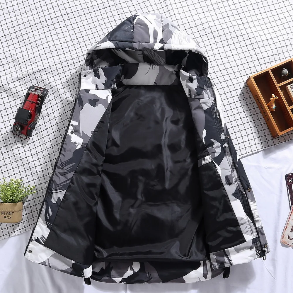 7XL весенне зимняя теплая шапка съемная мужская модель камуфляжная куртка пальто