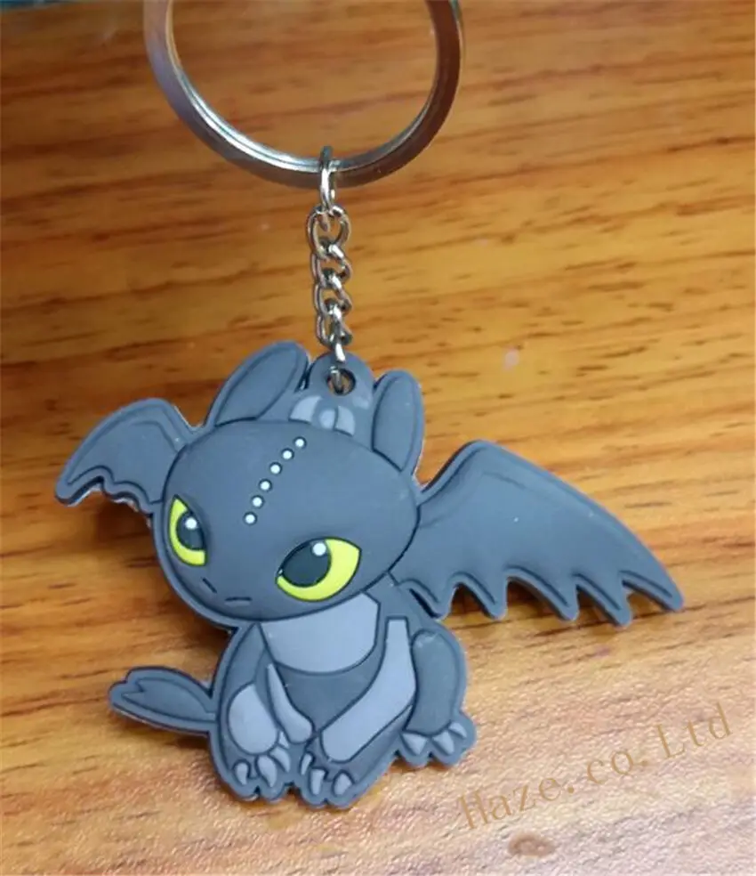 Аниме персонаж Dreamworks Как приручить дракона Ночная фурия Беззубик фигурка брелок