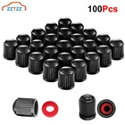 Колпачки на ниппель шин, пластиковые колпачки на ниппель клапана с о-резиновым уплотнением, универсальные колпачки на ниппель для автомобиля, внедорожника, велосипеда, мотоцикла, 100 шт.