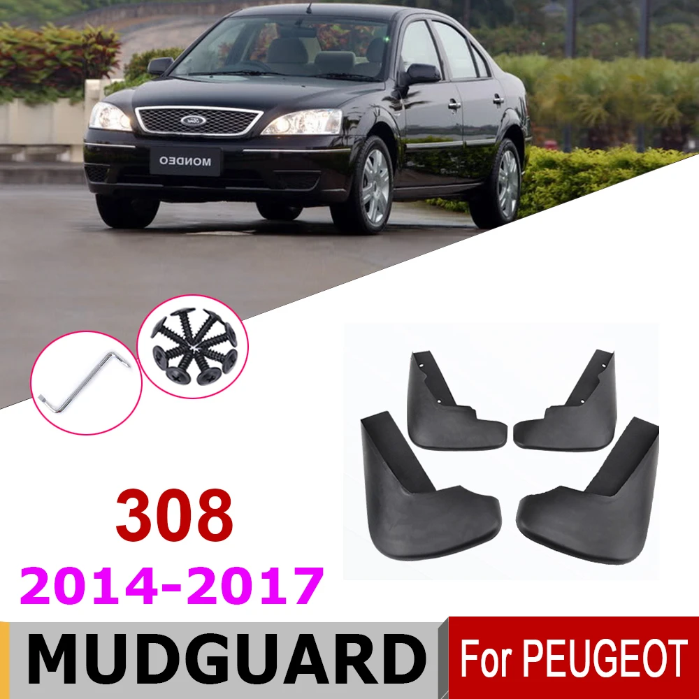 

4 шт., Автомобильные Брызговики для Peugeot 308 Mk2 хэтчбека 2017 2016 2014