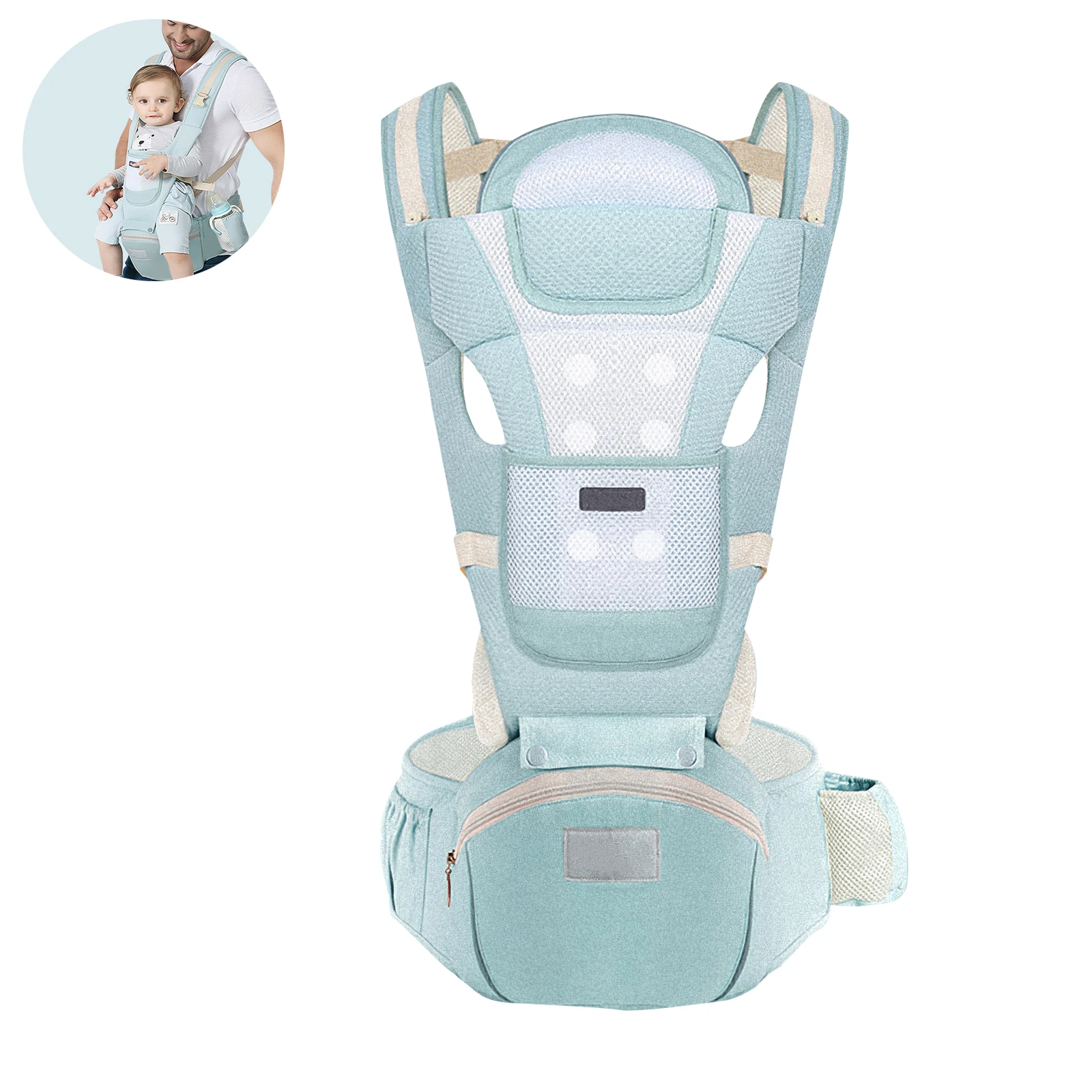 

Ergonomic Baby Carrier Infant Kid Baby Hipseat Sling Front Facing Kangaroo Baby Wrap Carrier For Baby Travel 0-36 Months