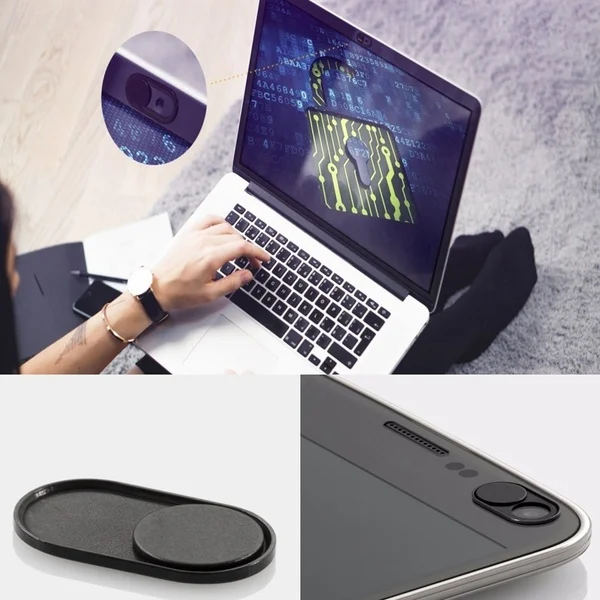 Веб камера крышка черная чистая слайдер новый более сильный клей для Iphone Android