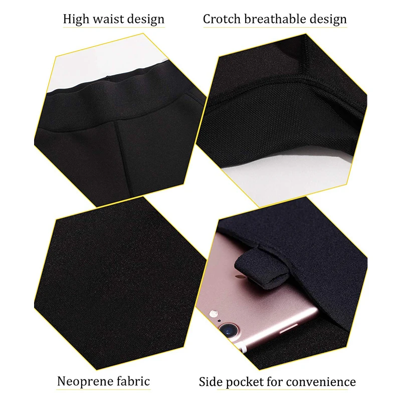 Неопреновые шорты для сауны 2020 женские спортивные штаны похудения утягивающие с