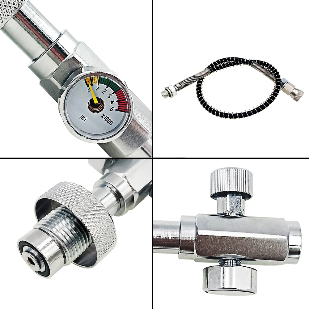 Пейнтбол PCP заполняющая станция 300bar/4500psi Din G5/8 &quotзарядный адаптер w/10&quot стальной