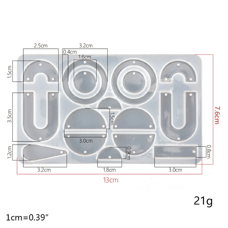 Кристальная эпоксидная смола форма геометрические серьги Ушные подвески литые