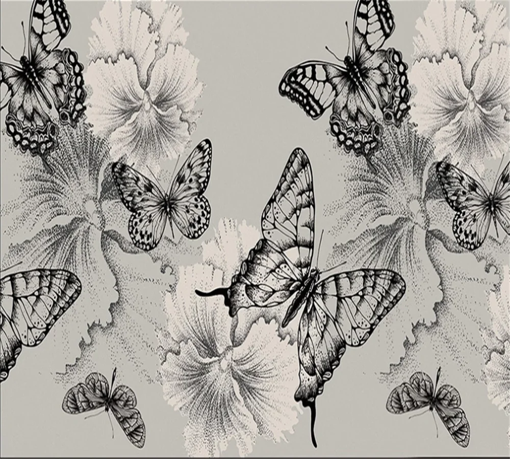 Пользовательские 3D Обои фреска Северный маленький свежий ручной росписью