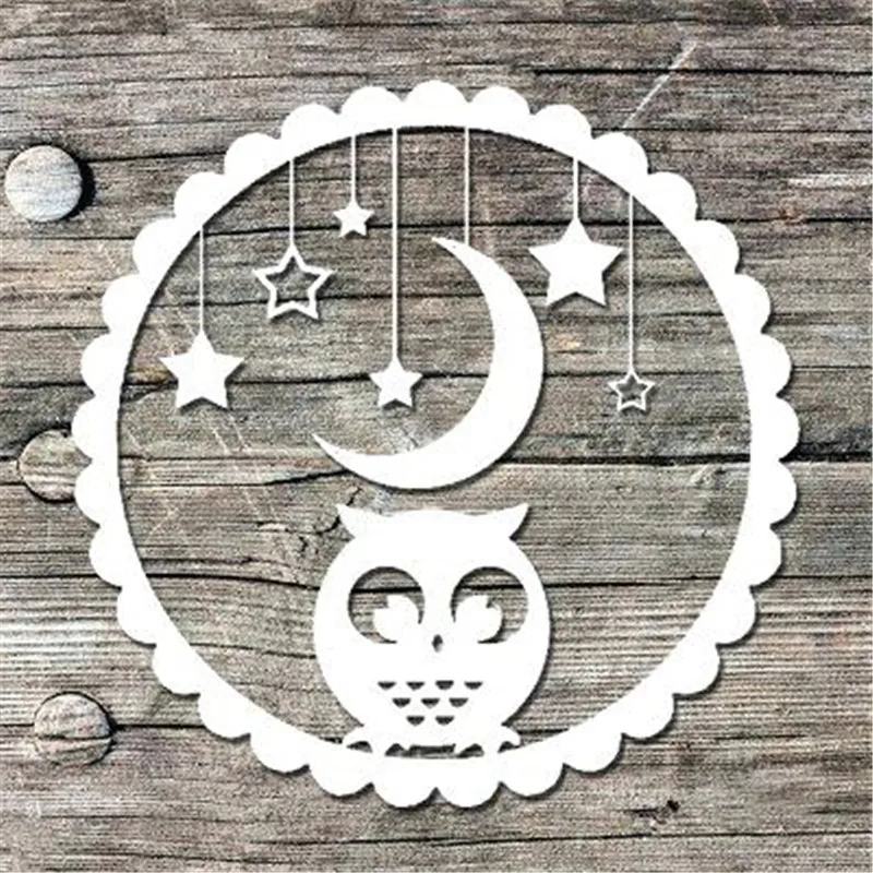 DiyArts цветочные круглые штампы Сова Луна Любовь Птица металлические Вырубные