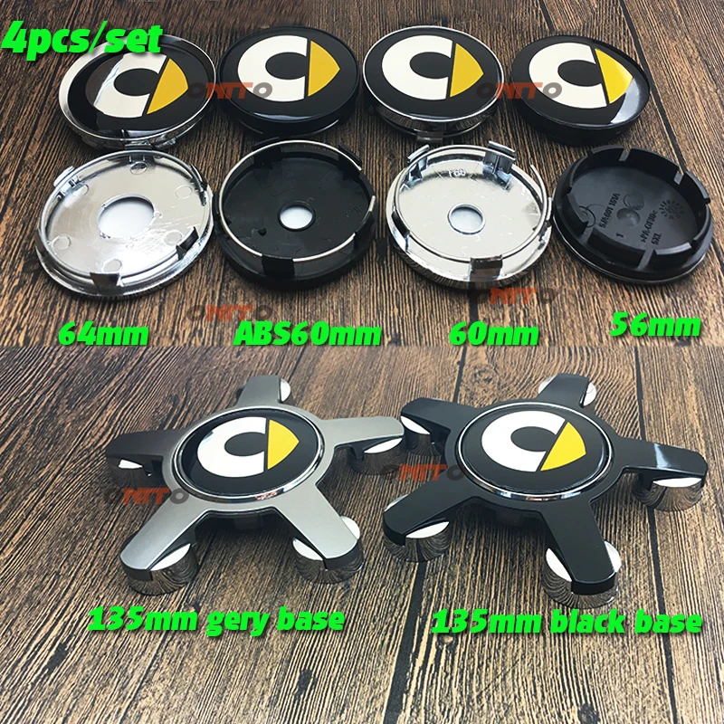 

4pcs 135mm 64mm 56mm 60mm wheel Auto Emblem Badge Decal For Fortwo 451 453 Forfour Forspeed Forstars Forjeremy Escooter
