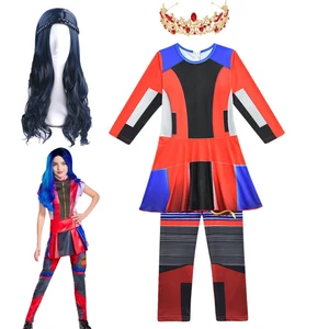 girls evie descendants 3 halloween costumes child costumes for kids girls costume party evie cosplay jumpsuits girl mermaid tail free global shipping