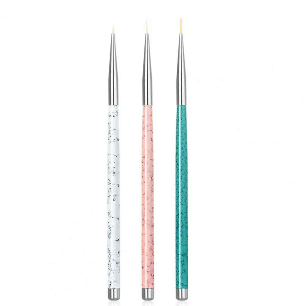 

3Pcs Nail Pens Multifunctional Easy to Use Plastic Nail Art Drawing Liners for Salon Design Dot Painting Detailing Pen Brushes