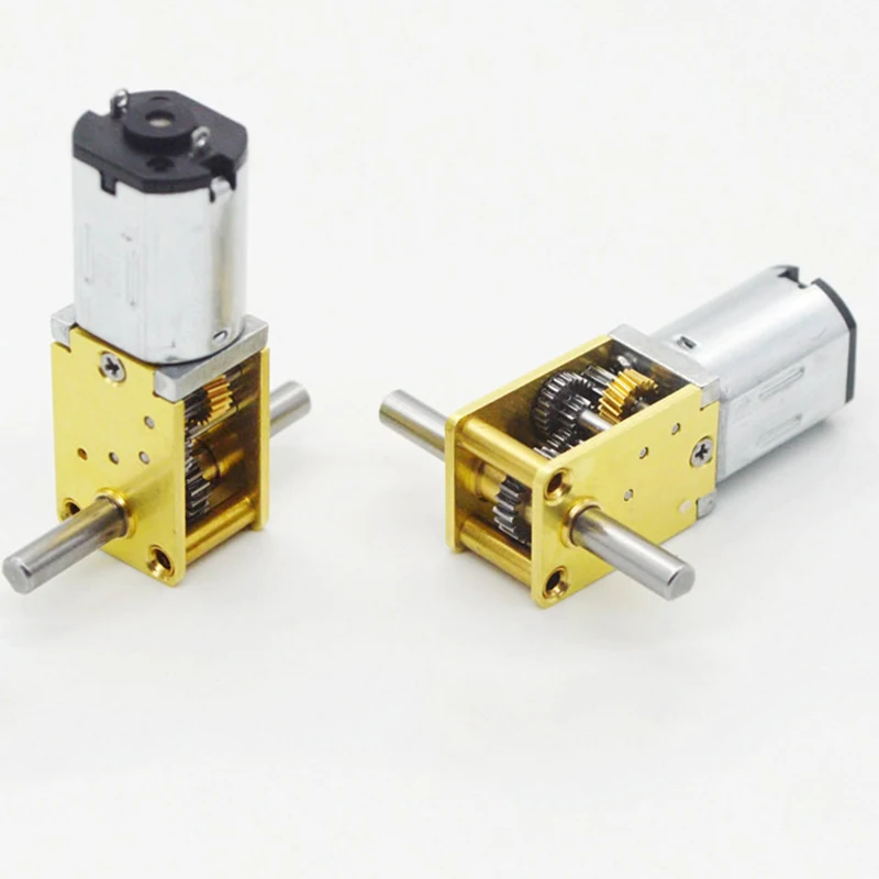 Миниатюрный одновальный/двухвальный двигатель N20 с червячной шестерней