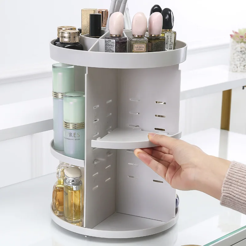 360 градусов вращающийся органайзер для косметики модные кисть ухода за кожей