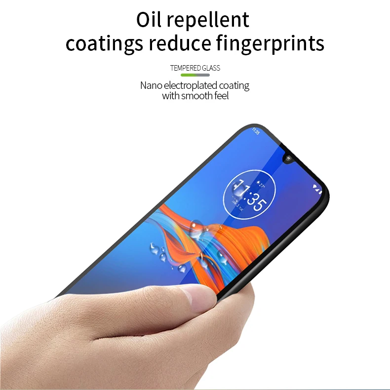 Закаленное Полноразмерное Защитное стекло для Motorola Moto E6 Plus Защитная пленка |