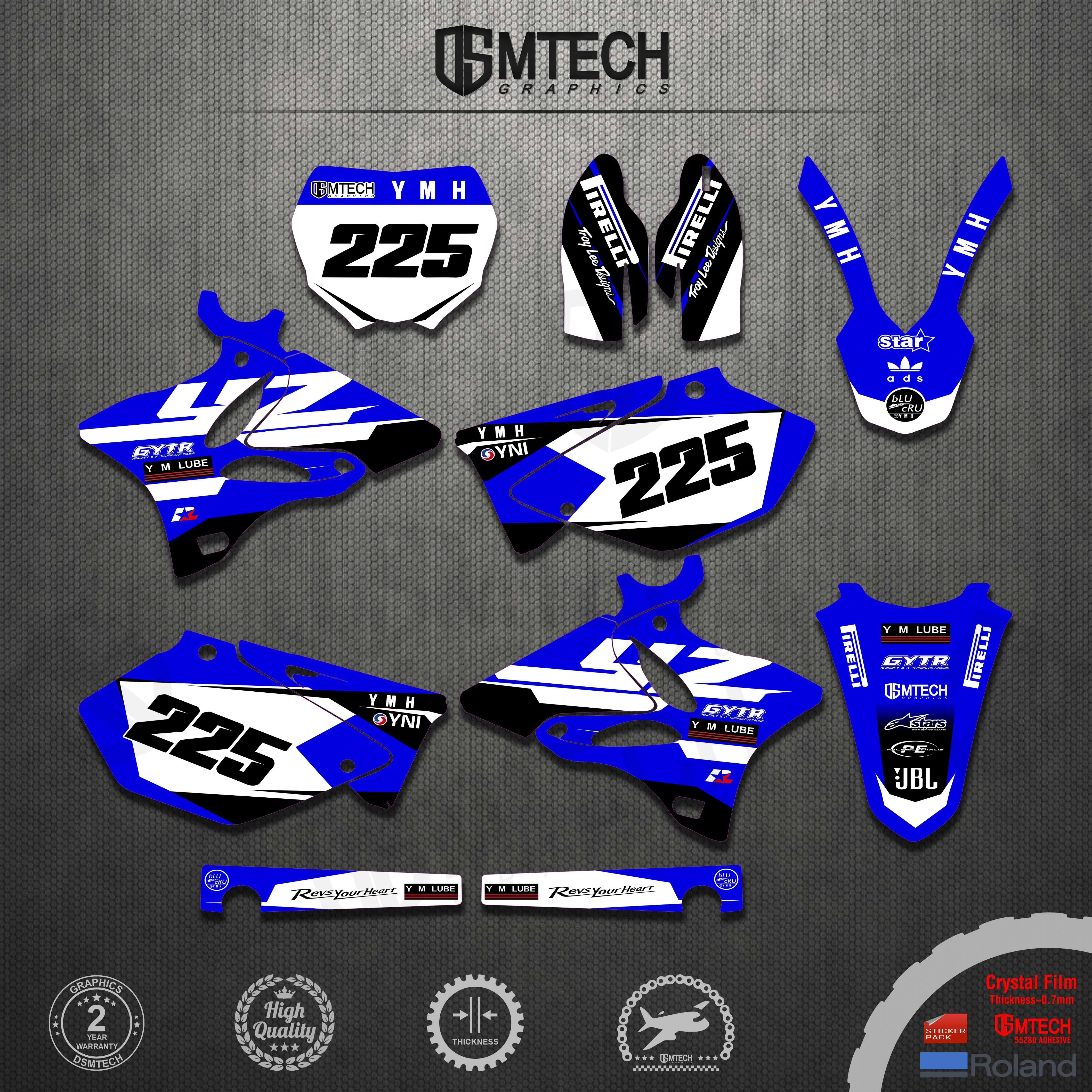 DSMTECH наклейки графика наборы для YAMAHA YZ125 YZ250 2002 2005 2006 2007 2008 2009 2010 2011 2012 2013 2014 YZ