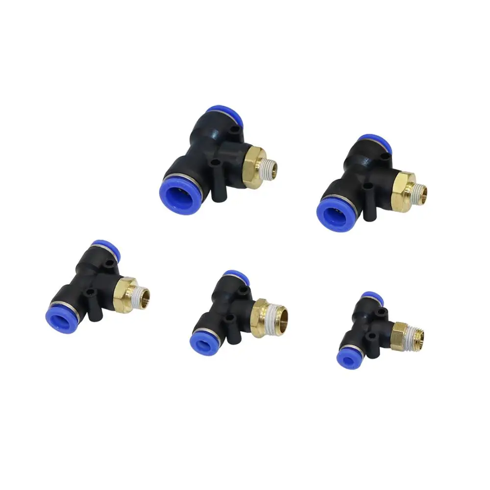 Тройник с наружной резьбой 6 мм на 1/8 дюйма 1/4 3/8 1/2