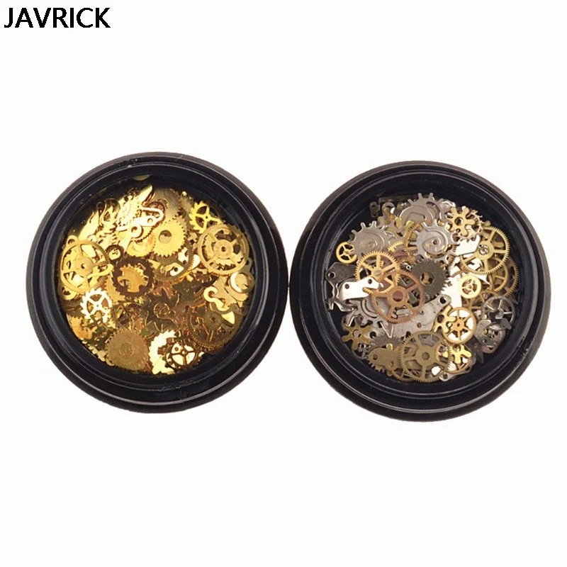 

2 коробки мини смешанные стимпанк Cogs шестерни часы очарование УФ Рамка Смола ювелирные изделия пломбы