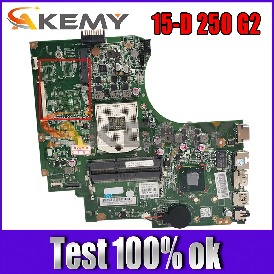 

Материнская плата для ноутбука HP 747137-601, 250 G2 01094G00 747137-501 SLJ8E DDR3, 100% рабочий