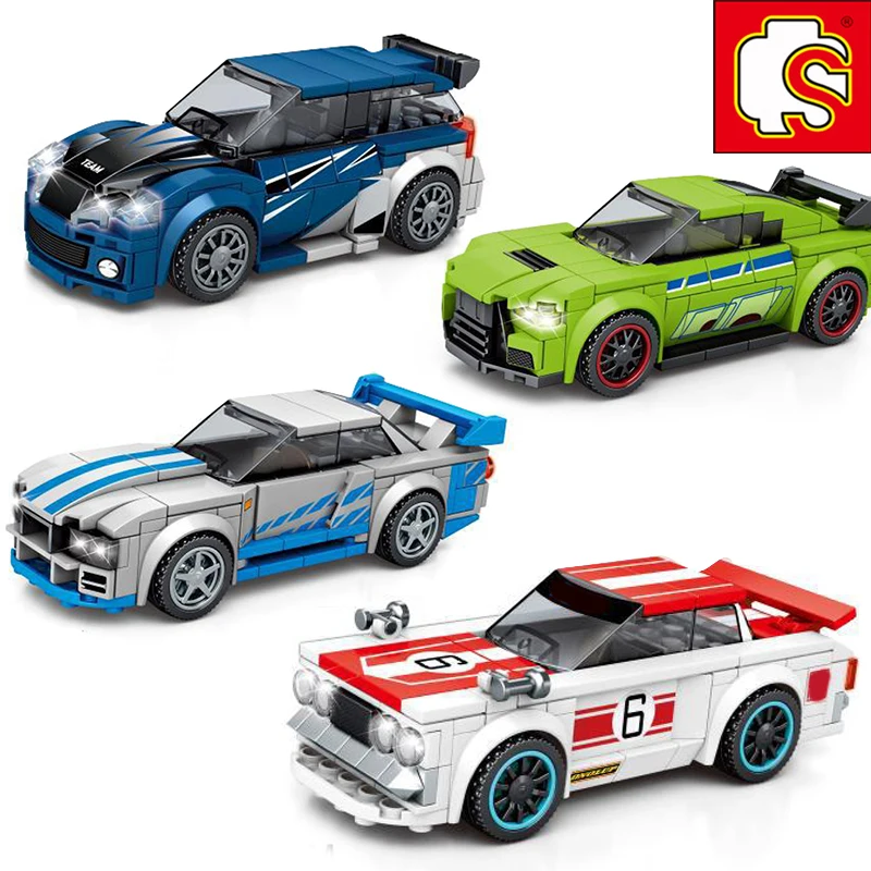 Город Супер гоночный автомобиль F1 Скорость чемпионов Модель Строительные