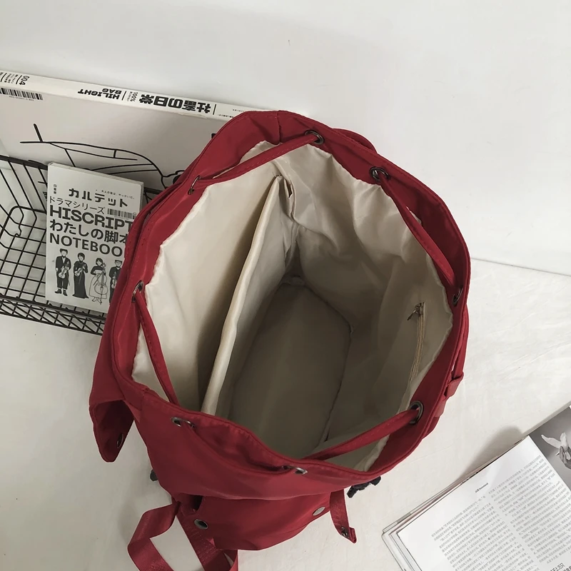 

Fashion New Unisex Boy Women Backpacks String Student Book Bags Casual School Bag Hot Travel Nylon 2021 For Teenage Girls Female