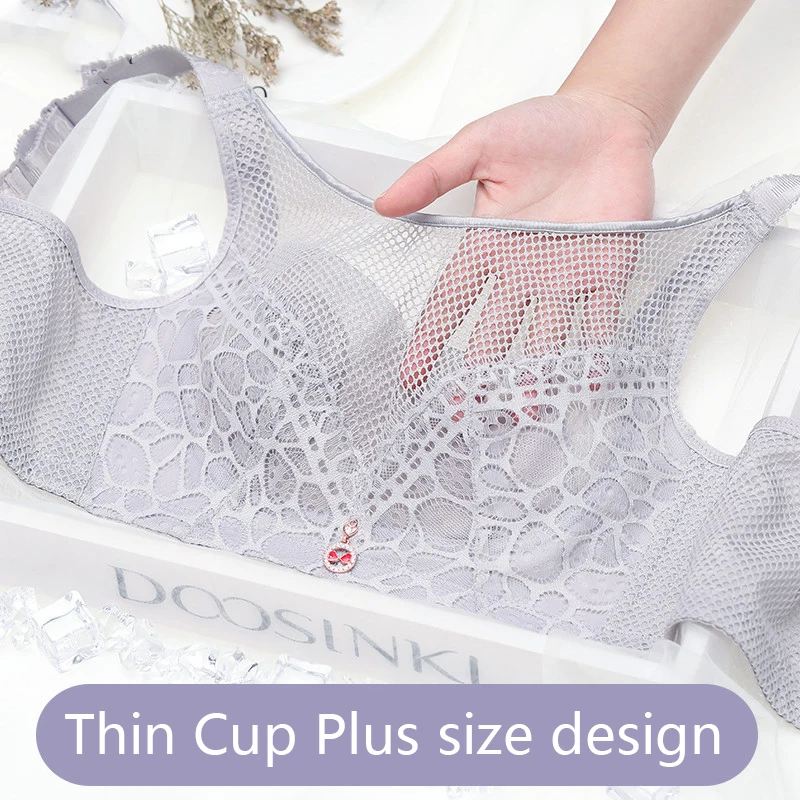 

Привлекательный ультратонкий кружевной бюстгальтер во французском стиле, нижнее белье для девушек с чашкой 3/4, нижнее белье с глубоким V-образным вырезом без косточек, мягкие тонкие бюстгальтеры для женщин