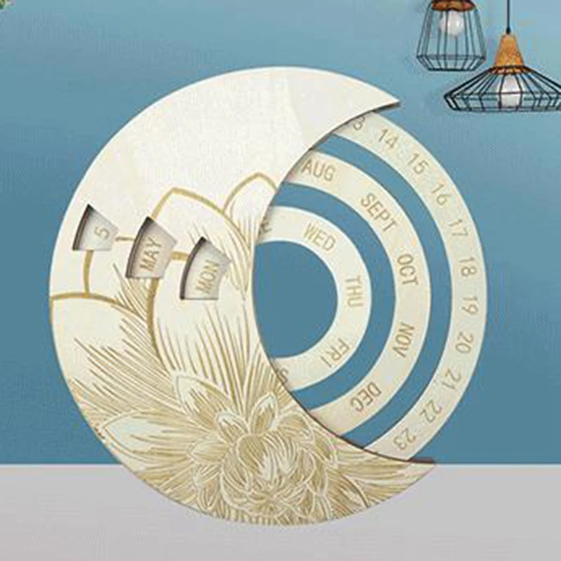 

Calendar Wooden Everlasting Perpetual Wall Hanging Crafts Decorative Xmas Gift Christmas Advent Calendars