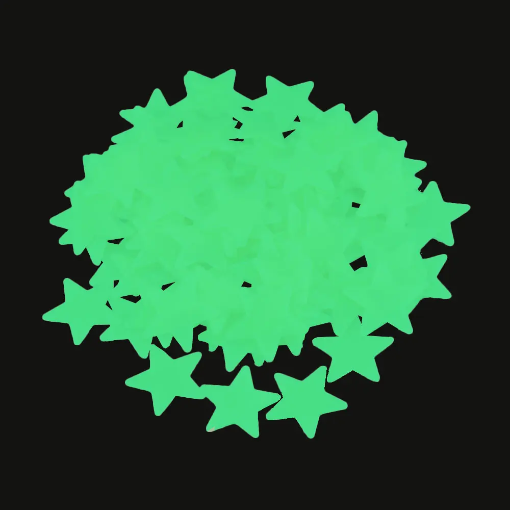 Наклейки на стену в виде звезд светящиеся темноте (50 шт.) | Дом и сад